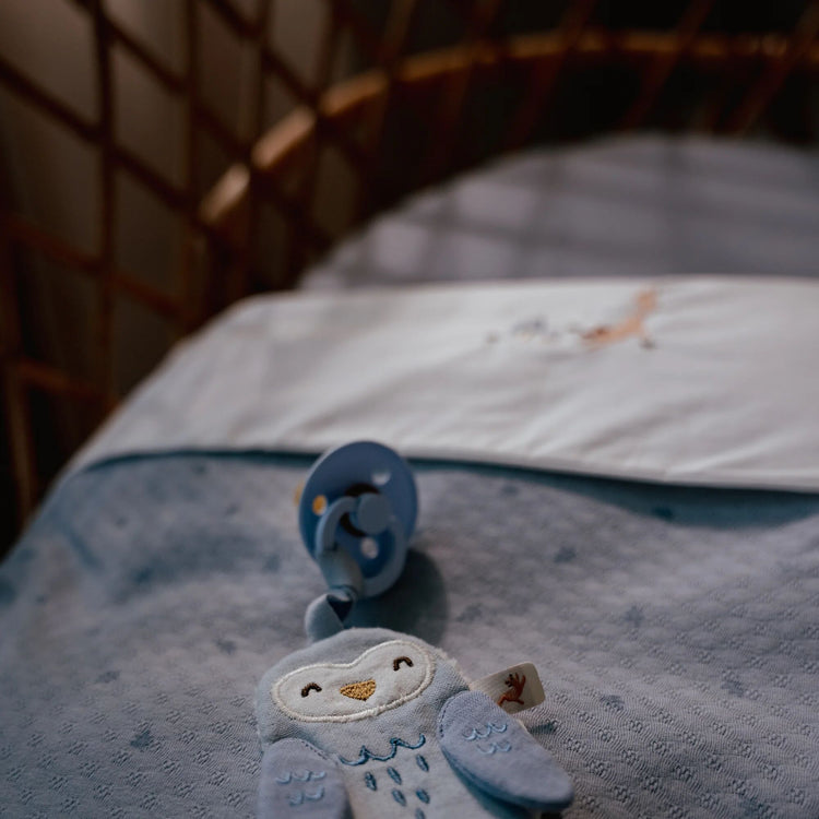 LITTLE DUTCH. Cot summer blanket Pure Denim Blue 110x140