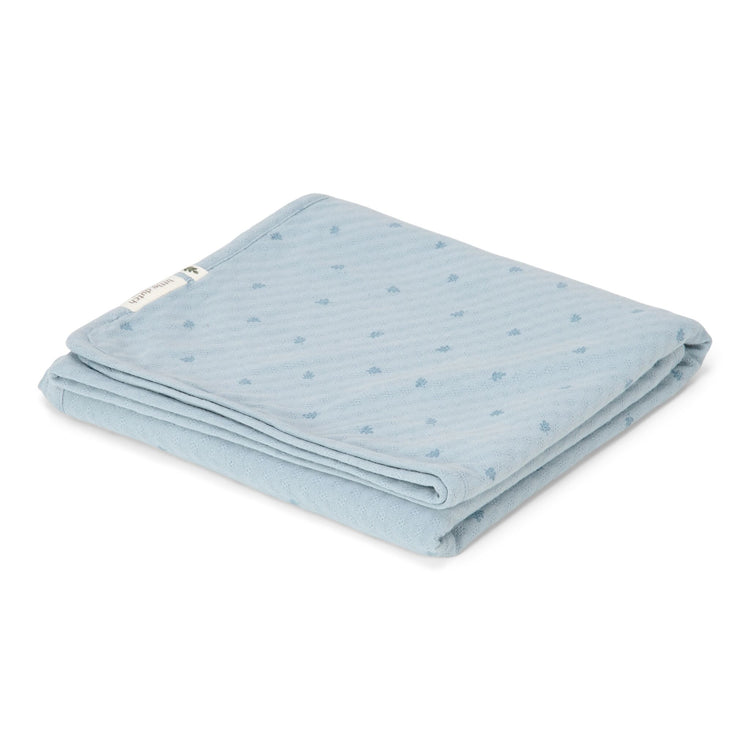 LITTLE DUTCH. Bassinet summer blanket Pure Denim Blue 70x100