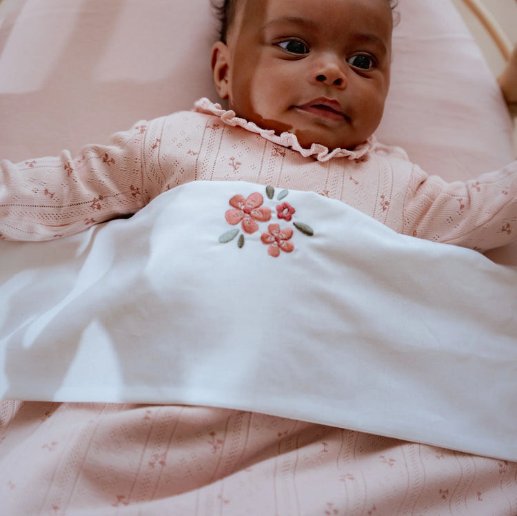 LITTLE DUTCH. Bassinet summer blanket Pure Blossom 70x100