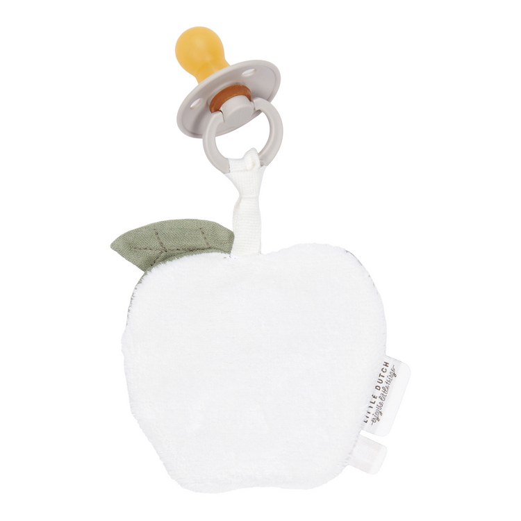 LITTLE DUTCH. Pacifier cloth muslin Apple Olive