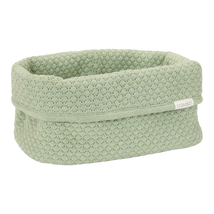 LITTLE DUTCH. Knitted storage basket large Pure Sage