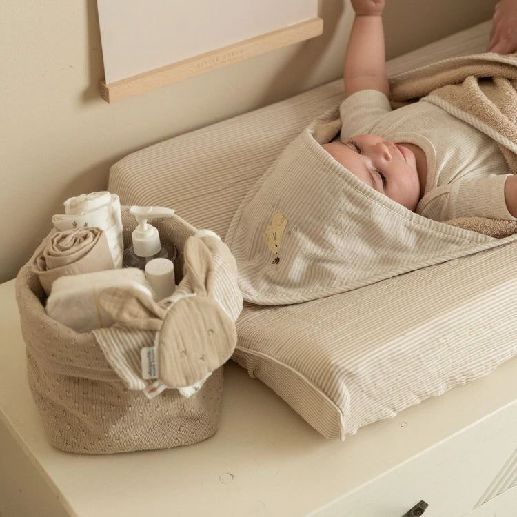 LITTLE DUTCH. Baby storage basket knitted small Pure Soft Beige
