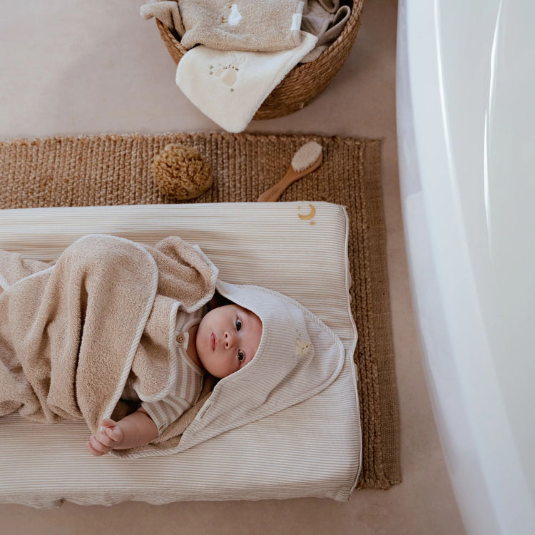 LITTLE DUTCH. Hooded towel Little Goose 75x75 (white)