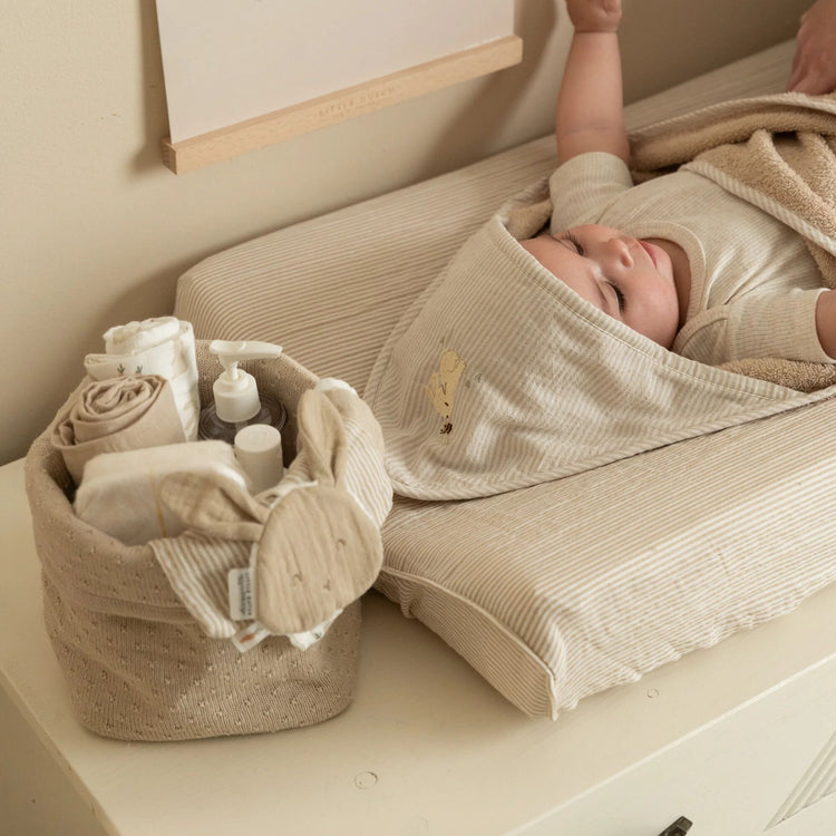 LITTLE DUTCH. Μπουρνουζοπετσέτα με κέντημα Baby Bunny 75x75