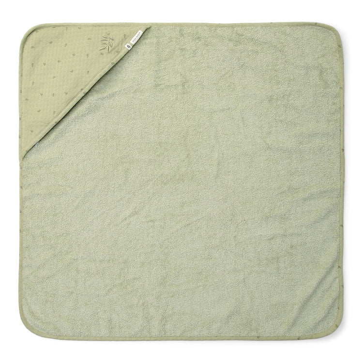 LITTLE DUTCH. Hooded towel Pure Sage 100x100