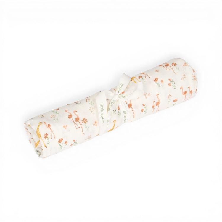 LITTLE DUTCH. Swaddle Blooming Safari 120x120
