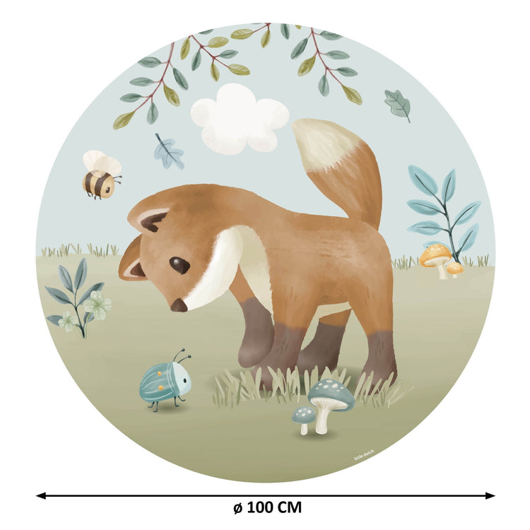 LITTLE DUTCH. Ταπετσαρία τοίχου στρογγυλή Forest Friends