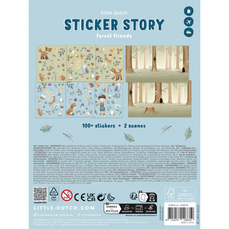 LITTLE DUTCH. Sticker set Forest Friends