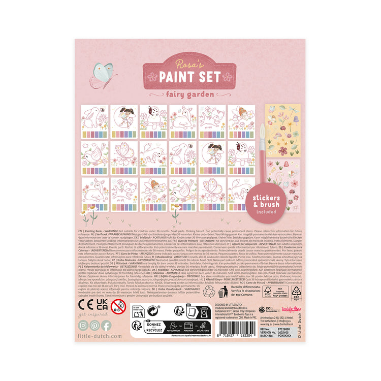 LITTLE DUTCH. Paint set Rosa Fairy Garden