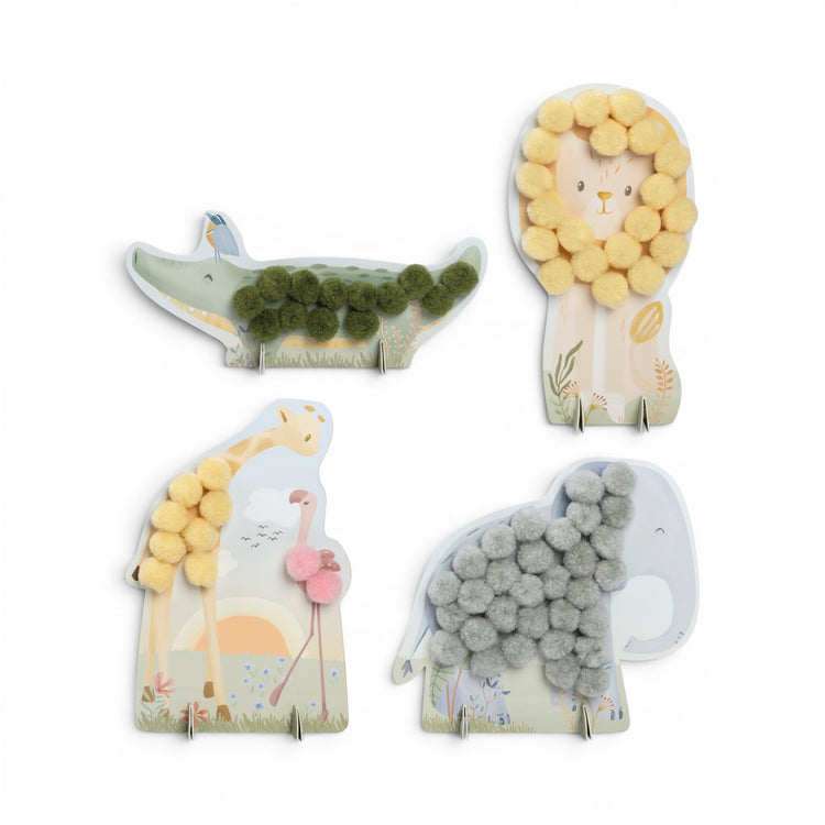 LITTLE DUTCH. Pom pom Cards Safari Friends