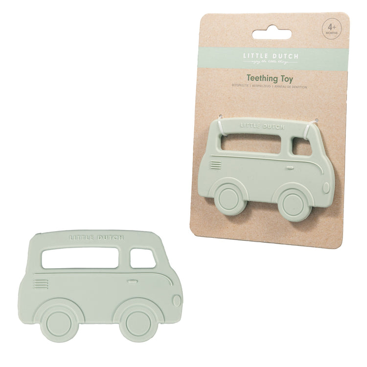 LITTLE DUTCH. Silicone Teething Ring Bus (New)