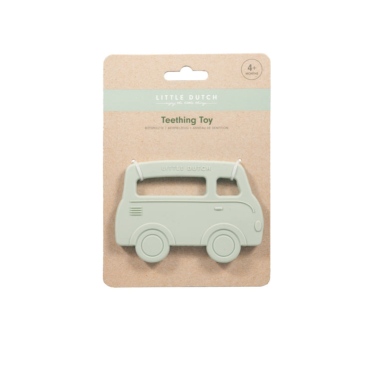 LITTLE DUTCH. Silicone Teething Ring Bus (New)