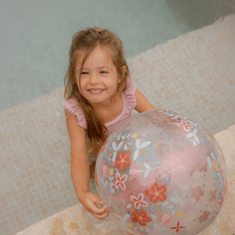LITTLE DUTCH. Pink Flowers Beachball 3D Figure (New)