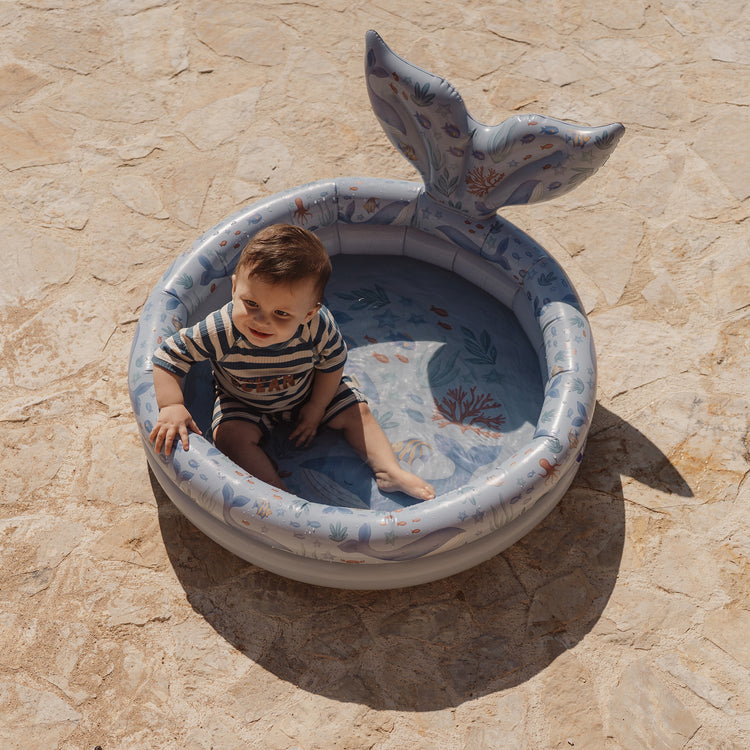 LITTLE DUTCH. Φουσκωτή πισίνα με ουρά φάλαινας Ocean World 80εκ.