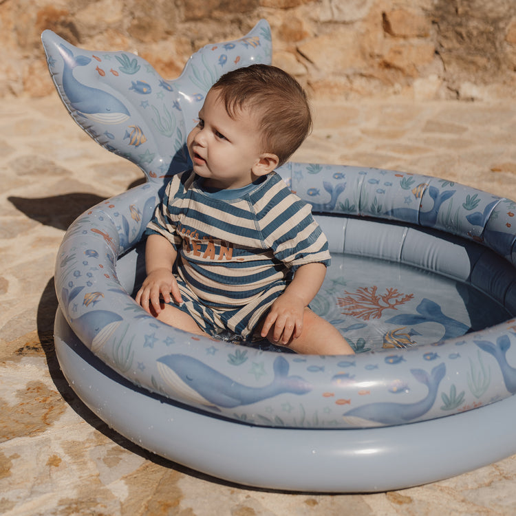 LITTLE DUTCH. Φουσκωτή πισίνα με ουρά φάλαινας Ocean World 80εκ.