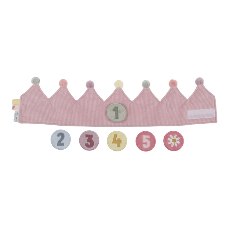 LITTLE DUTCH. Birthday Crown with Numbers Pink