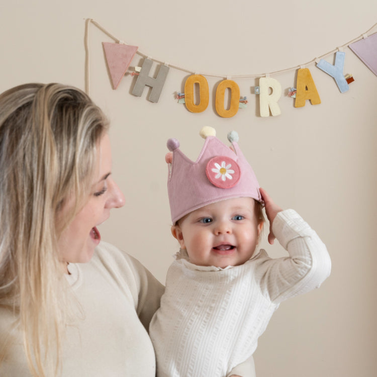LITTLE DUTCH. Birthday Crown with Numbers Pink