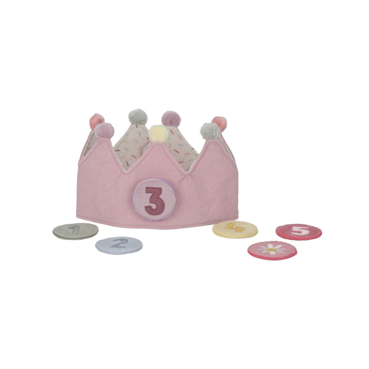 LITTLE DUTCH. Birthday Crown with Numbers Pink