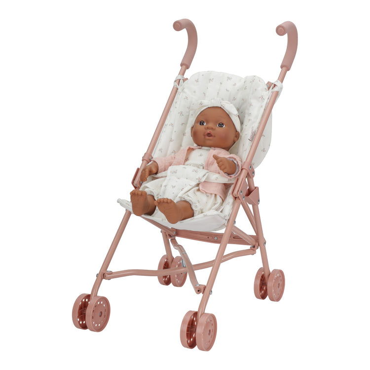 LITTLE DUTCH. Metal Doll Stroller - pink