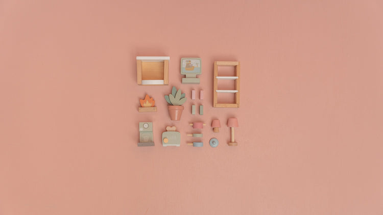 LITTLE DUTCH. Dollhouse furniture expansion set FSC