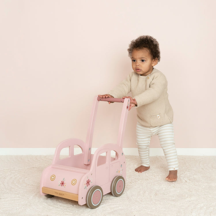 LITTLE DUTCH. Baby walker Pink FSC