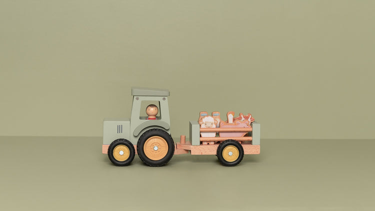 LITTLE DUTCH. Tractor with trailer Little Farm FSC
