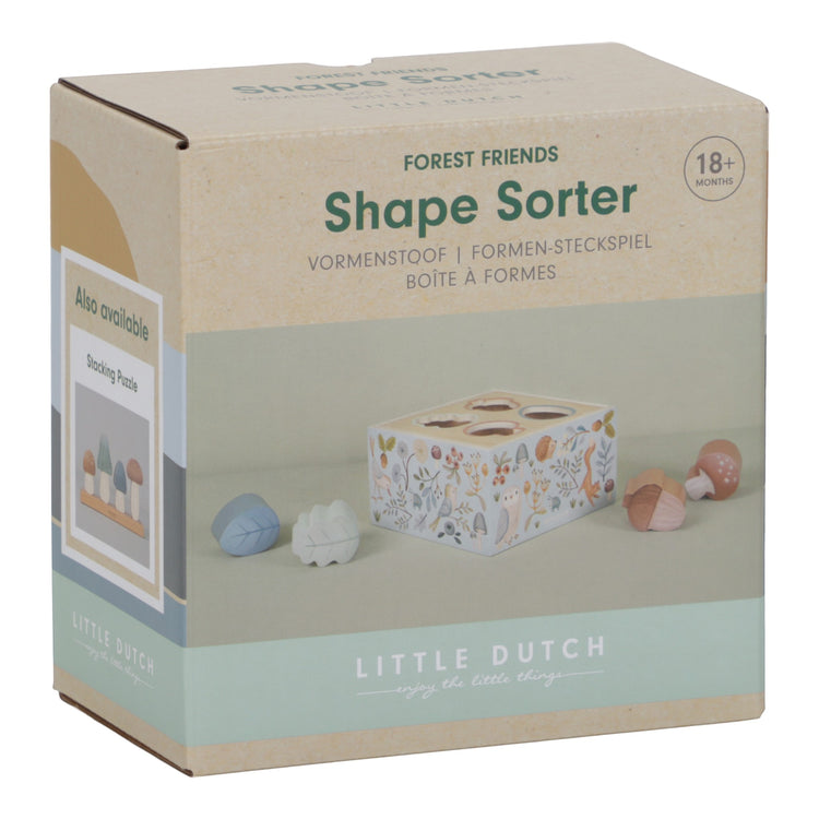 LITTLE DUTCH. Shape Sorter Forest Friends FSC