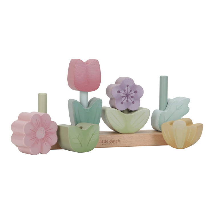 LITTLE DUTCH. Stacking Puzzle Flowers Fairy Garden FSC