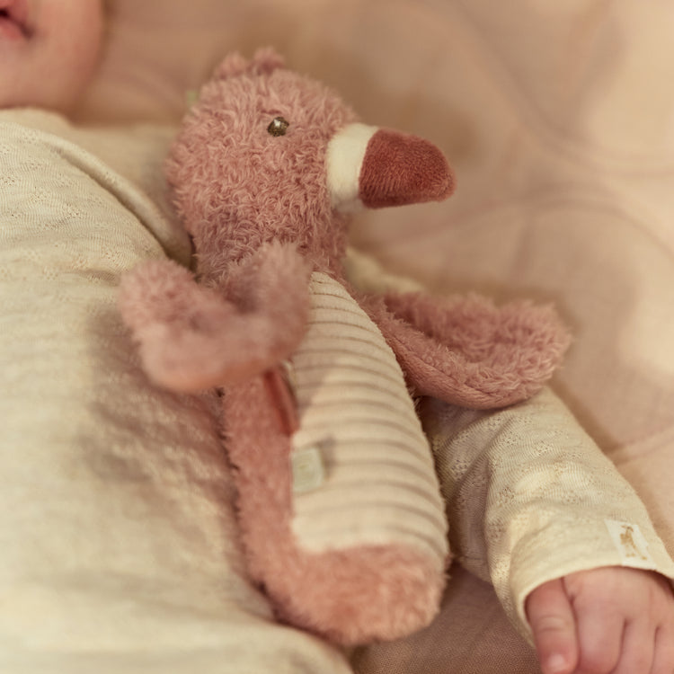 LITTLE DUTCH. Υφασμάτινη κουδουνίστρα Flamingo GRS