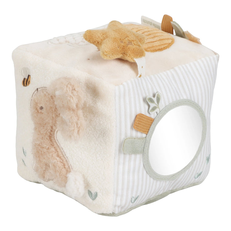 LITTLE DUTCH. Υφασμάτινος κύβος δραστηριοτήτων Newborn Naturals GRS