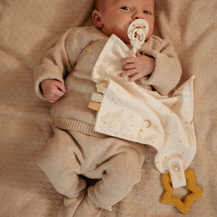 LITTLE DUTCH. Υφασμάτινο ντουντού με μασητικό Newborn Naturals GRS