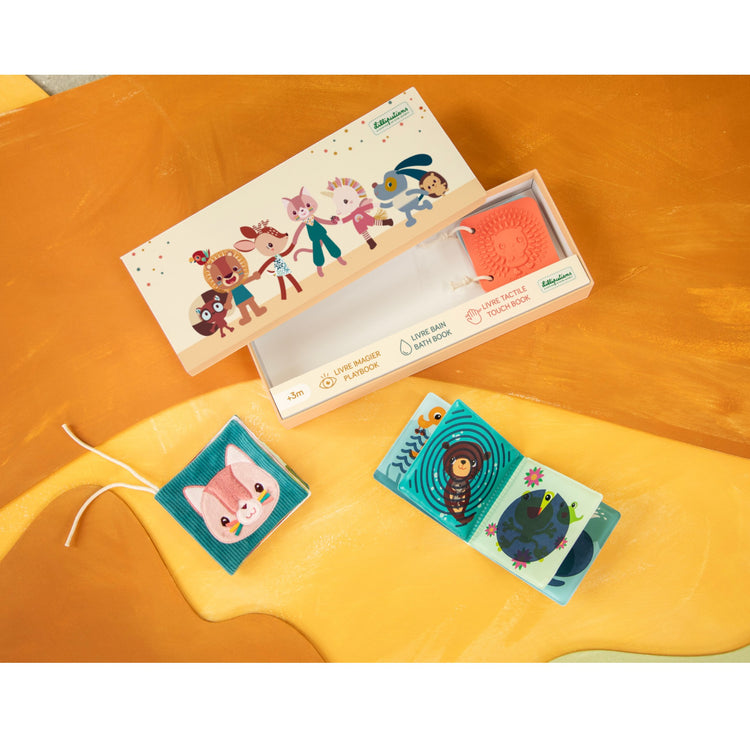 LILLIPUTIENS. Set of 3 Sensory Books Jeanne
