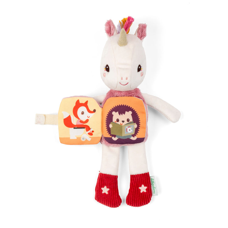 LILLIPUTIENS. Glow-in-the-Dark Soft Toy and Fabric Book - Lena the Unicorn