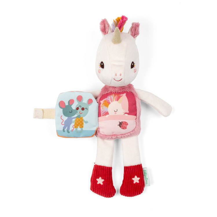LILLIPUTIENS. Glow-in-the-Dark Soft Toy and Fabric Book - Lena the Unicorn