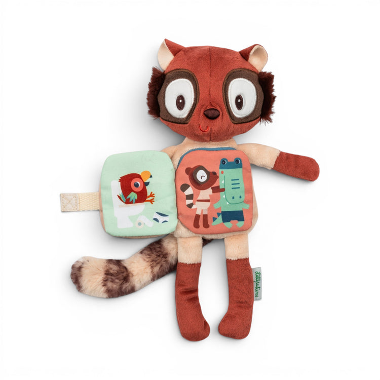 LILLIPUTIENS. Glow-in-the-dark soft toy and Fabric Book Elvis the Lemur