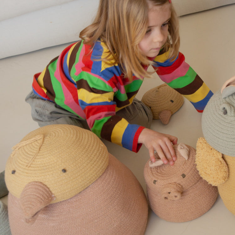 Lorena Canals. Basket Mini Peggy the Pig