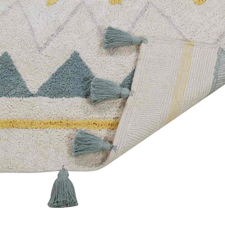Lorena Canals. Washable Rug Azteca Vintage Blue 140x200