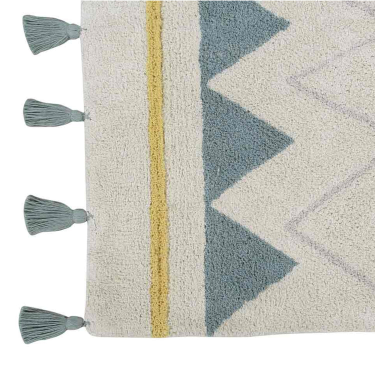 Lorena Canals. Χαλί δωματίου Azteca Natural Vintage Blue 120x160