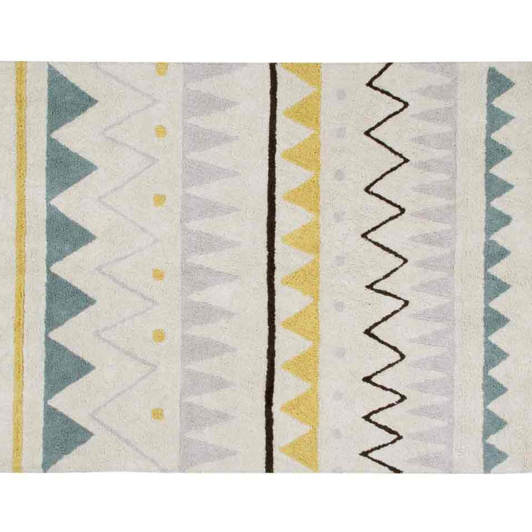 Lorena Canals. Χαλί δωματίου Azteca Natural Vintage Blue 120x160