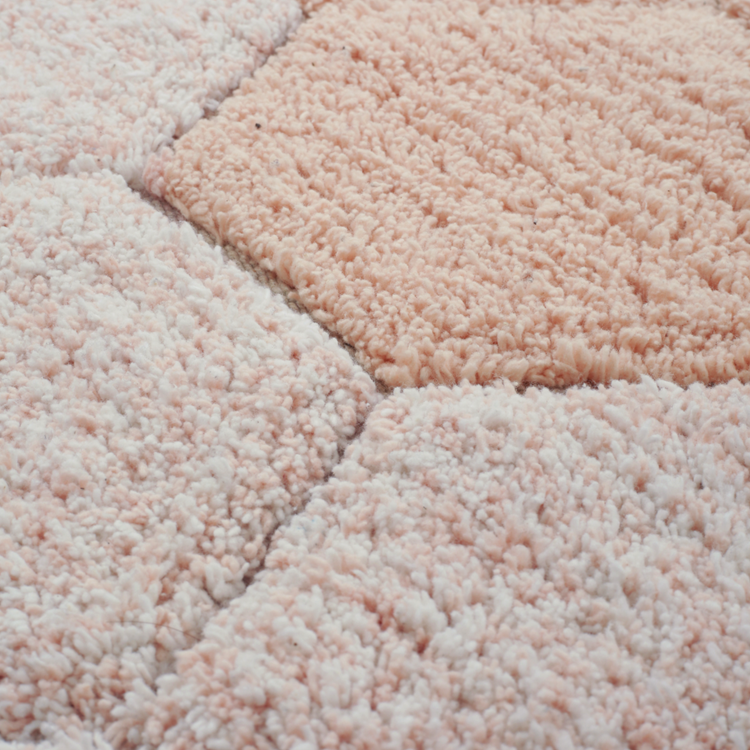 Lorena Canals. Washable rug Round Honeycomb Rose 140 cm
