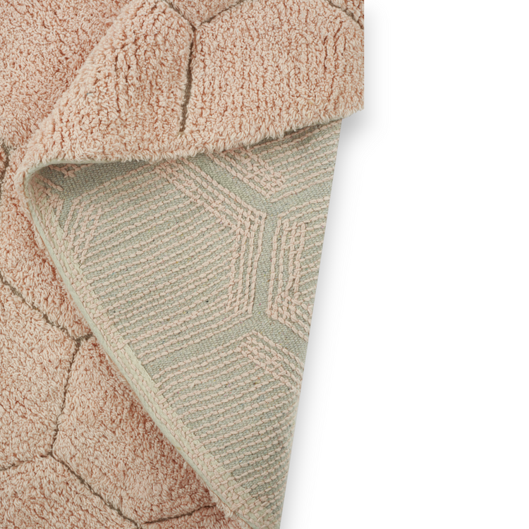 Lorena Canals. Washable rug Round Honeycomb Rose 140 cm