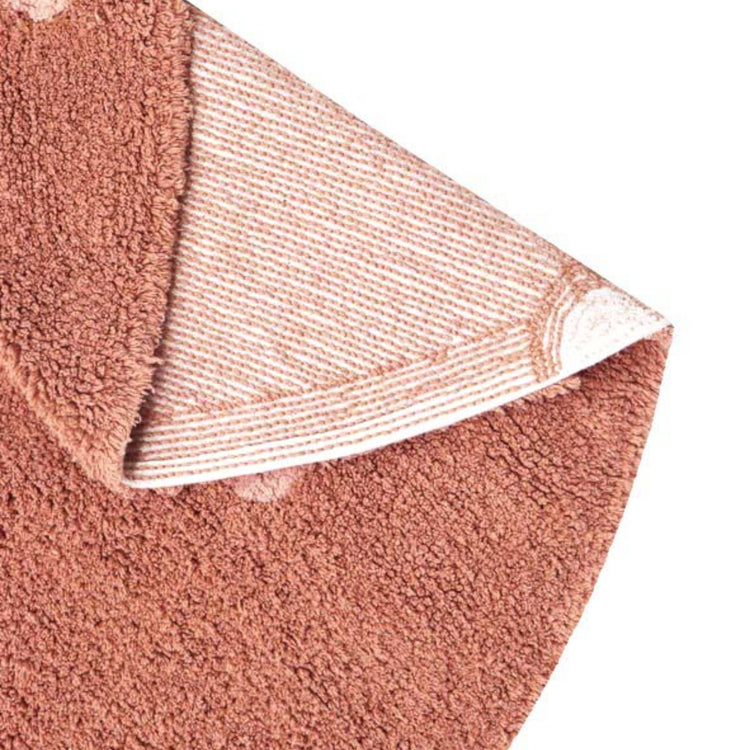 Lorena Canals. Washable rug Round Dot - Chestnut 140 cm