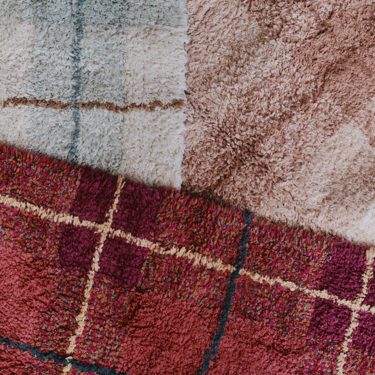 Lorena Canals. Χαλί δωματίου Tartan Rose 140x190 εκ.