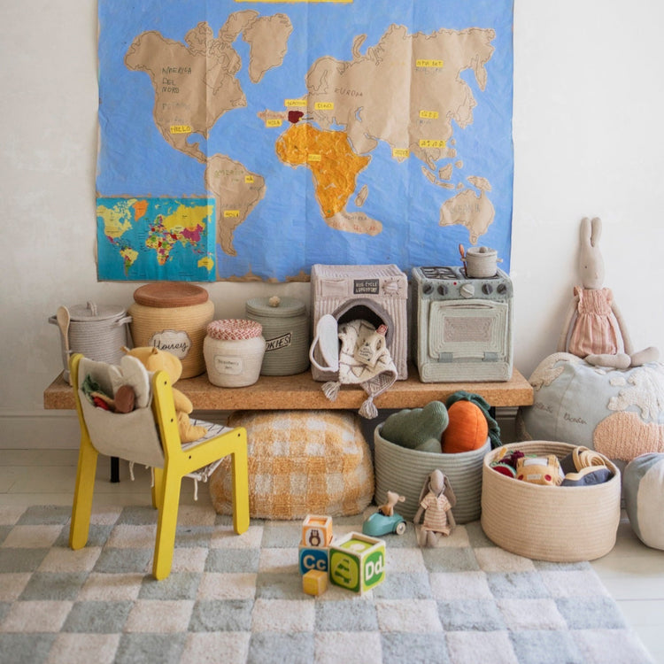 Lorena Canals. Χαλί δωματίου Kitchen Tiles Blue Sage 120x160 εκ.