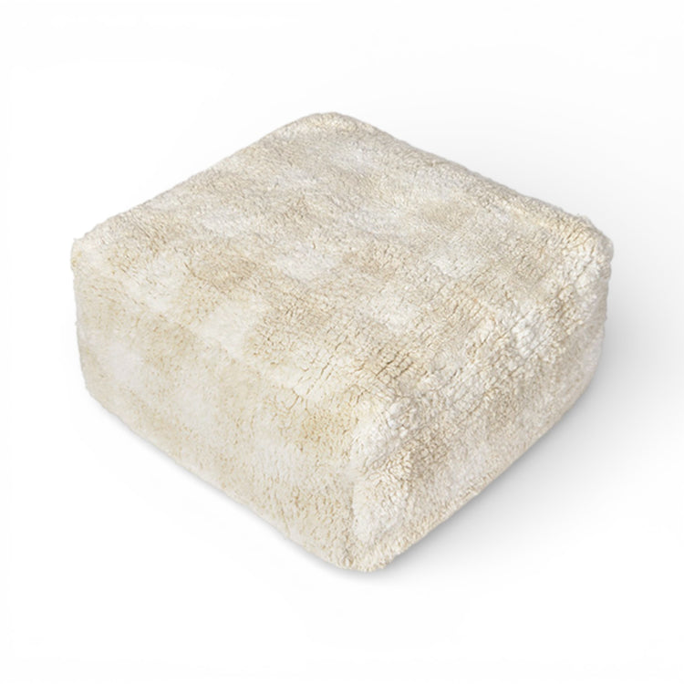 Lorena Canals. Πουφ Vichy Ivory 40x40xH20 εκ.