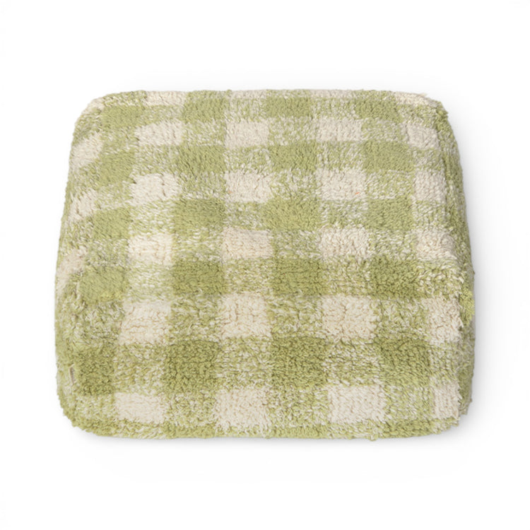 Lorena Canals. Pouf Vichy Matcha 40x40xH20 cm