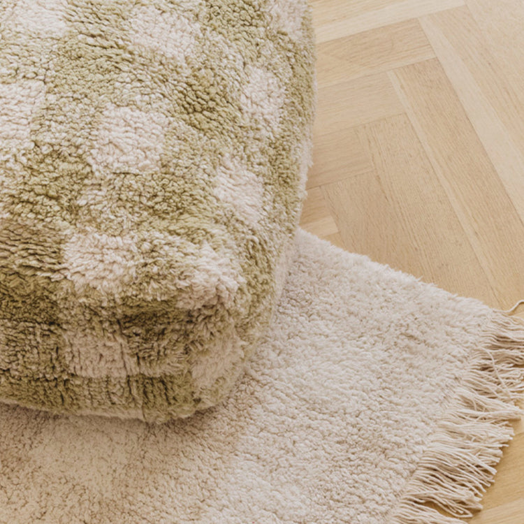 Lorena Canals. Pouf Vichy Matcha 40x40xH20 cm