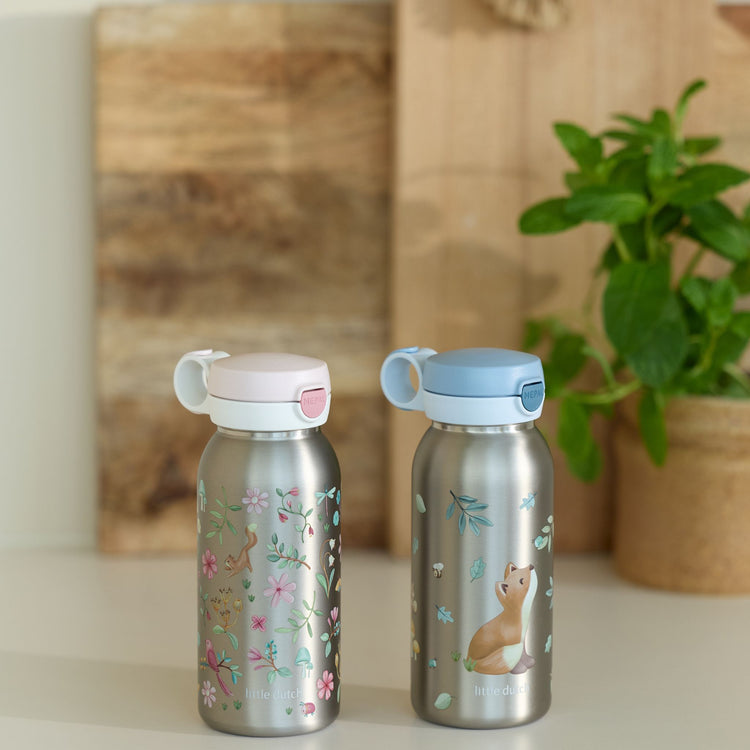 LITTLE DUTCH. Ανοξείδωτο μπουκάλι - θερμός flip-up campus 500 ml - Fairy Wonders