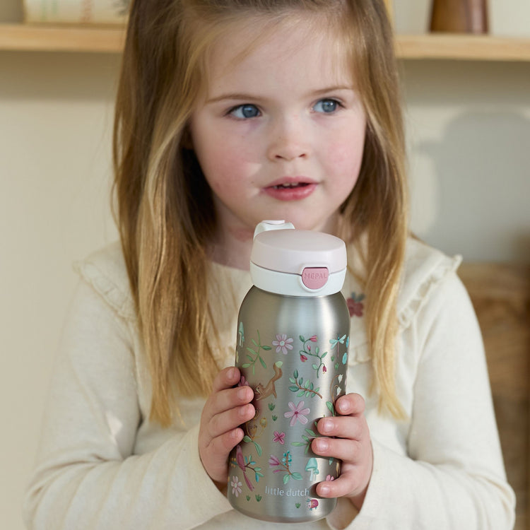 LITTLE DUTCH. Ανοξείδωτο μπουκάλι flip-up campus 600 ml - Fairy Wonders