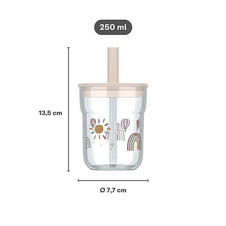 LITTLE DUTCH. Children's glass Mio 250 ml with straw - Fairy Garden